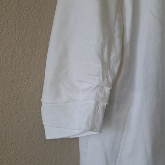 💚Babaton Modern Minimalist Mirror Crepe Blazer with Ruched Sleeves White Size 8 - Picture 9 of 14